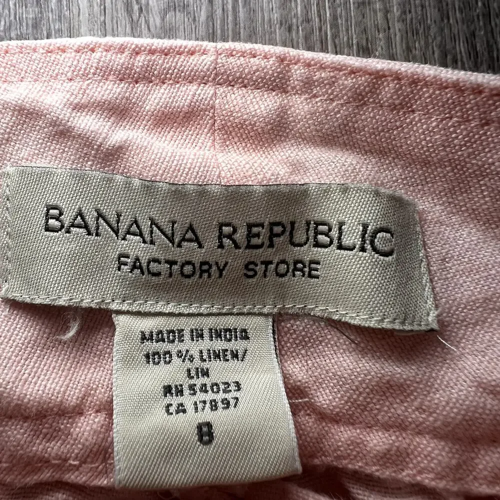 BANANA REPUBLIC Womens Linen Cropped Pants